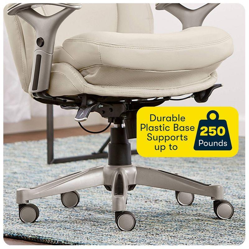 Work Executive Office Chair Ivory - Serta : Ergonomic Pneumatic Height Adjustment, Lumbar Support