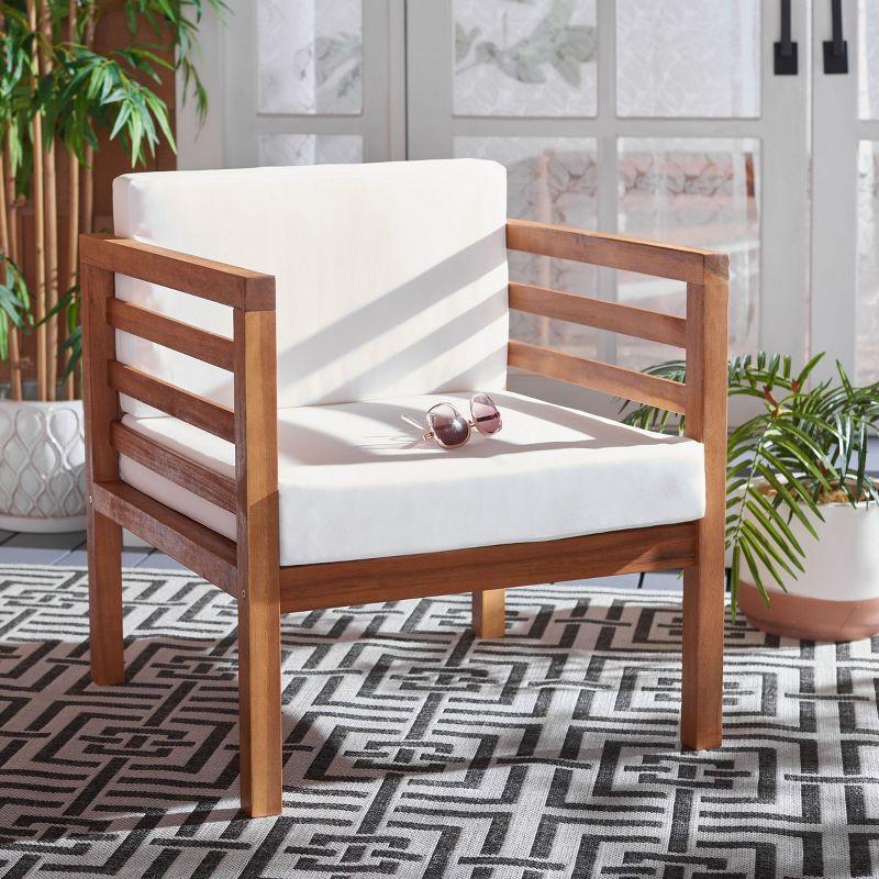Kinnell Outdoor Armchair Indoor/Outdoor - PAT7301 - Natural/Beige - Safavieh
