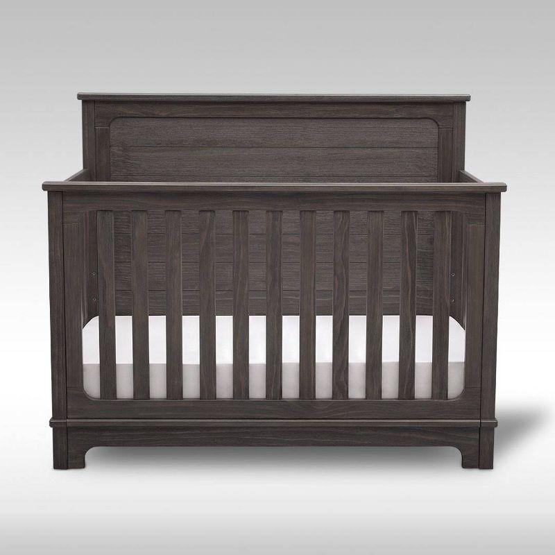 Rustic Gray Pine 4-in-1 Convertible Baby Crib