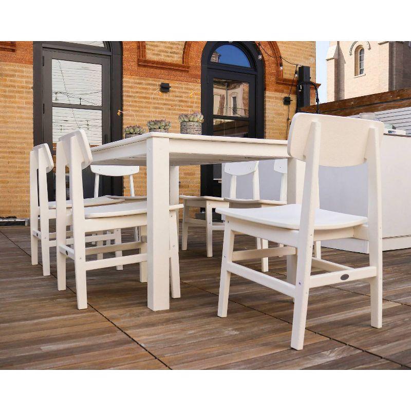 White 6 Person Modern Studio Urban Dining Set