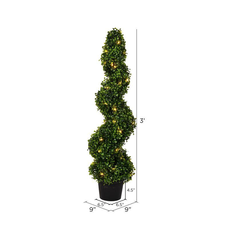 Vickerman Artificial Boxwood Spiral In Pot UV