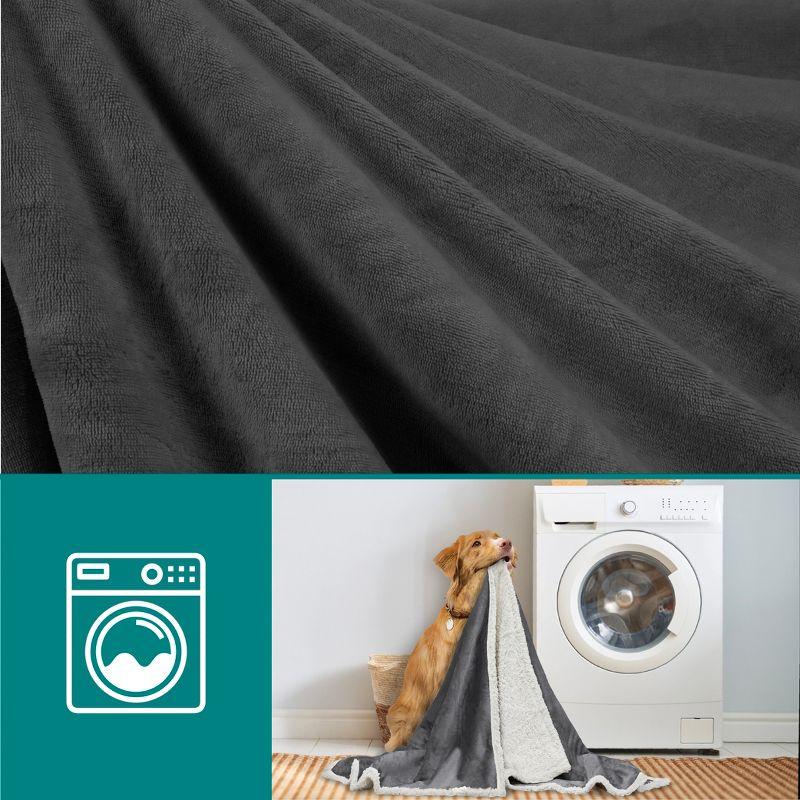 PetAmi Pet Blanket for Dogs Cats, Faux Shearling Fleece Soft Plush Reversible Washable Furniture Cover