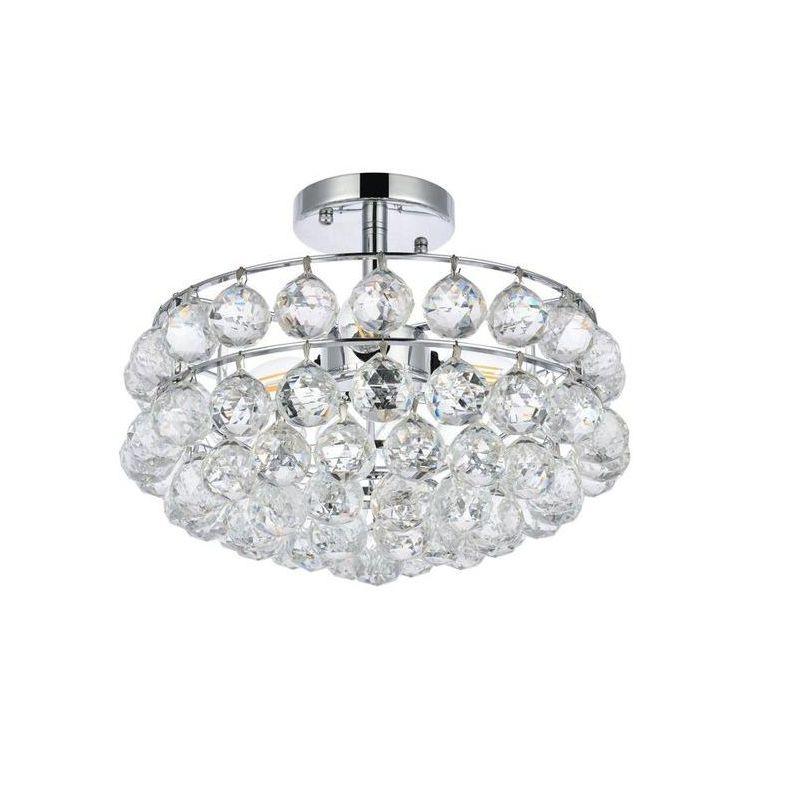 Elegant Lighting Savannah 14 inch flush mount in chrome