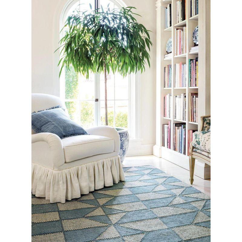 Ojai Blue Hand Loom Knotted Cotton Rug