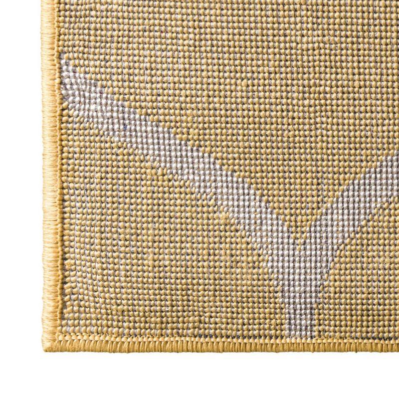 Unique Loom 9' 0 x 12' 0 Trellis Frieze Rounded Yellow Area Rug