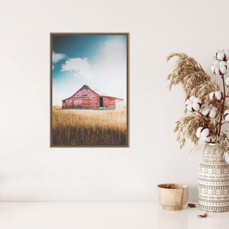 Amanti Art Country Barn Red by Annie Bailey Art Canvas Wall Art Print Framed 16 x 23-in.