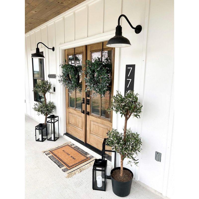 Primrue 4.5ft. Olive Double Topiary Silk Tree