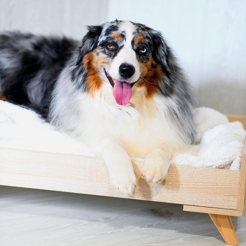 Midlee Raised Wooden Dog Bed Frame- Small