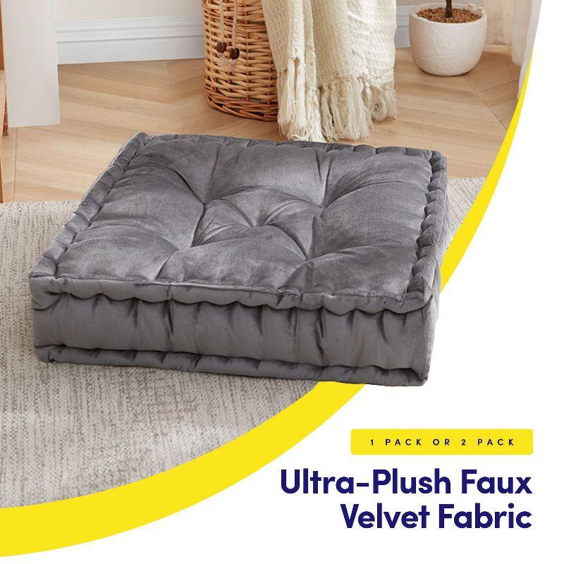 Sweet Home Collection Large Floor Pillow Reversible Meditation Yoga Cushion