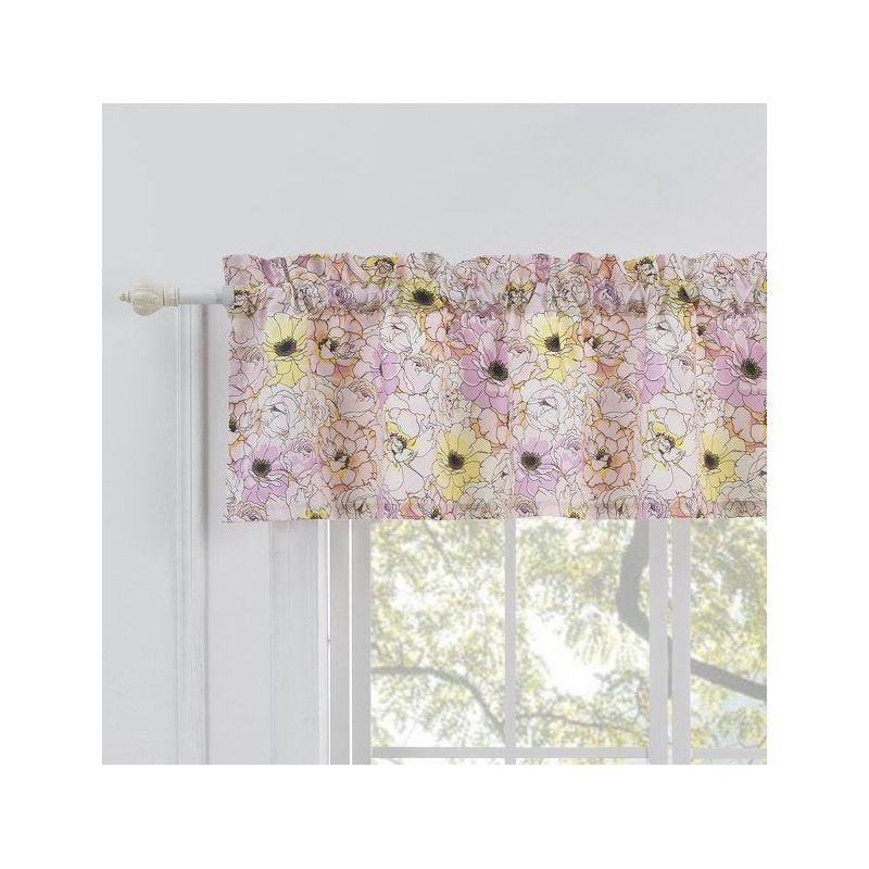 Misty Bloom Floral Tailored 84" Window Valance