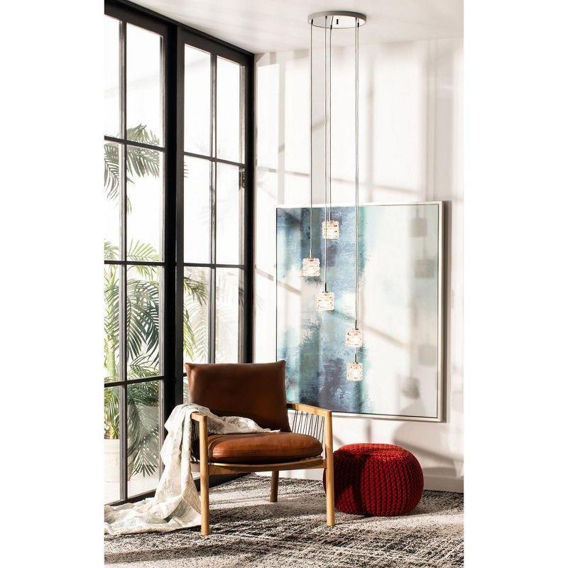 Hadden Chrome and Clear Glass LED Pendant Light