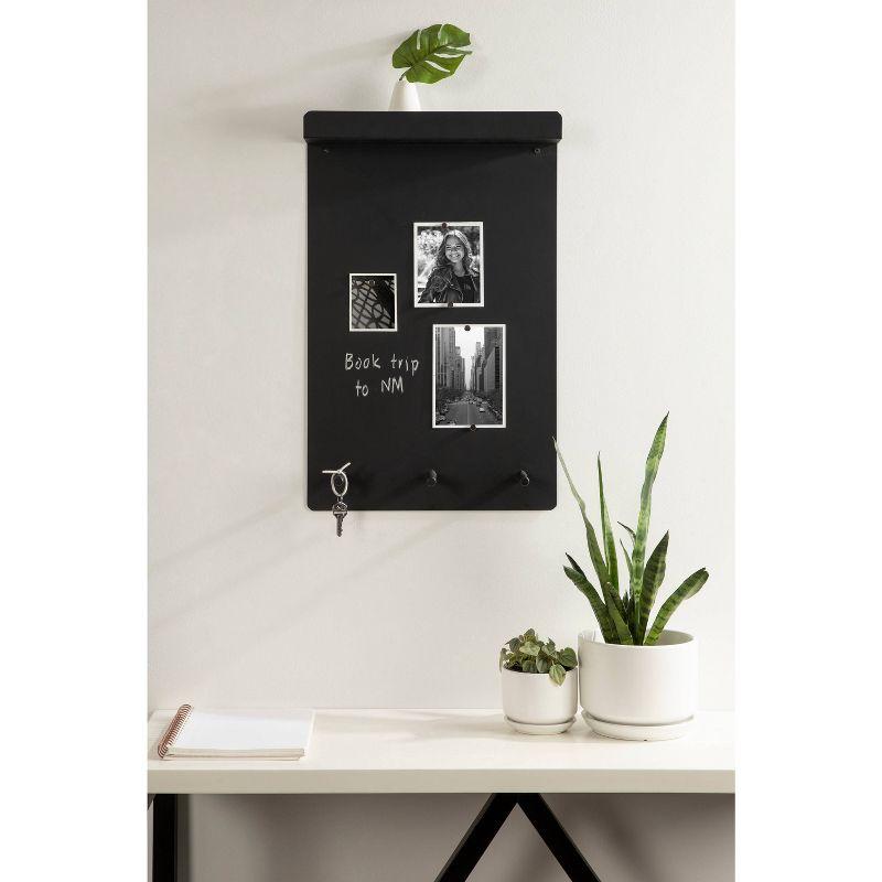 Metal Wall Organizer with Chalkboard