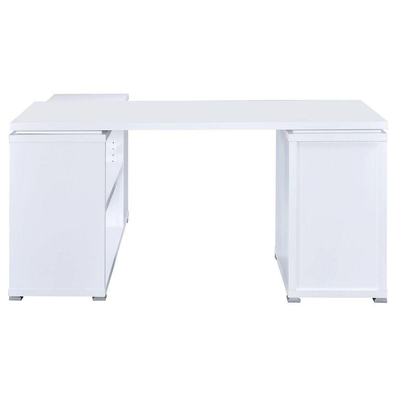 Yvette 3 Drawer L-Shape Desk - Coaster