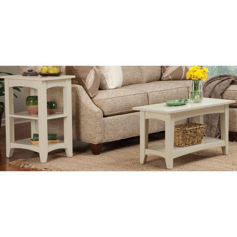 Shaker Cottage Bench with Shelf Sand - Alaterre Furniture: Hardwood Entryway Storage, Unupholstered Hallway Seat