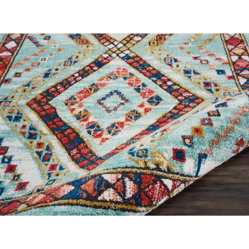 Nourison Decor Bordered Diamond Indoor Area Rug - 3'11" x 6'2" Aqua