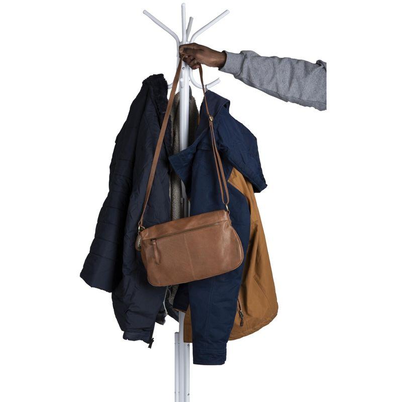 Mind Reader Mind Reader Coat Rack, Hall Tree, Freestanding, Coat Tree, Hat, Jacket, Purse, Metal, 14.75"L x 16.5"W x 69"H