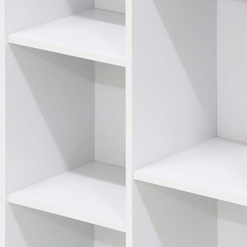 31" 5-Cube Geometric Decorative Bookshelf with Anti-Toppling Reversible Open Bookshelf Storage Organizer for Study&Office