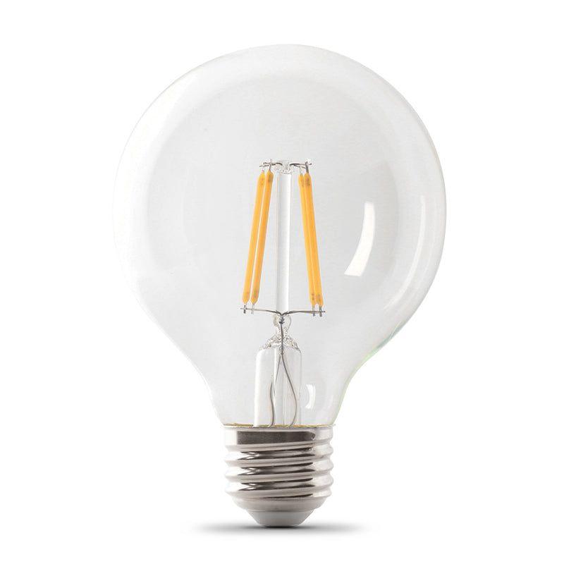 Clear Globe G25 LED Filament Bulb, 100W Equivalent, 3-Pack