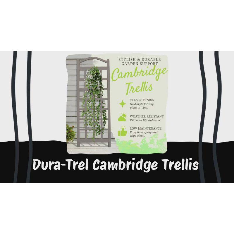 Dura-Trel Cambridge 28 x 75 Inch PVC Vinyl Outdoor Garden Patio Trellis