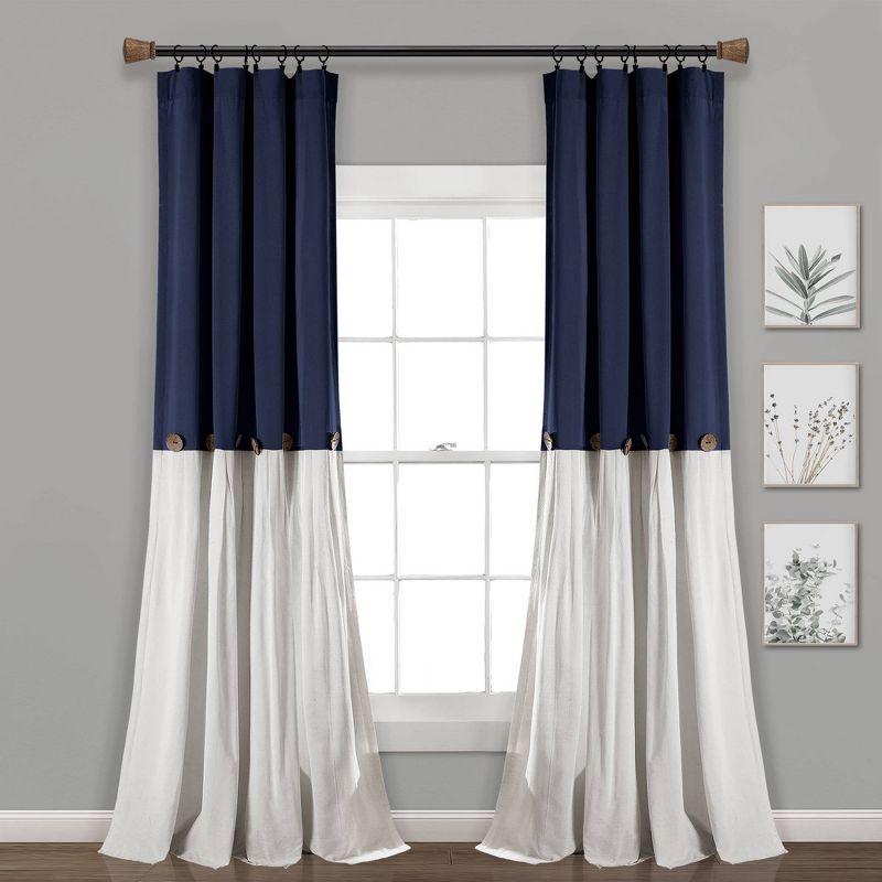 Lush Decor Beckham Window Semi-Sheer Rod Pocket Single Curtain Panel