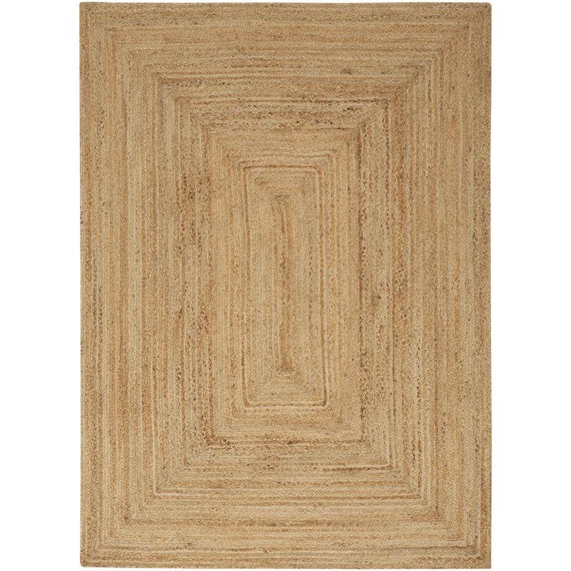 Nourison Handwoven Natural Jute Indoor Area Rug Natural 4' x 6'