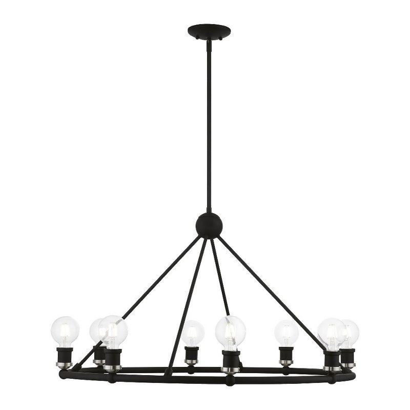 Livex Lighting Lansdale 8 - Light Chandelier in  Black/Brushed Nickel