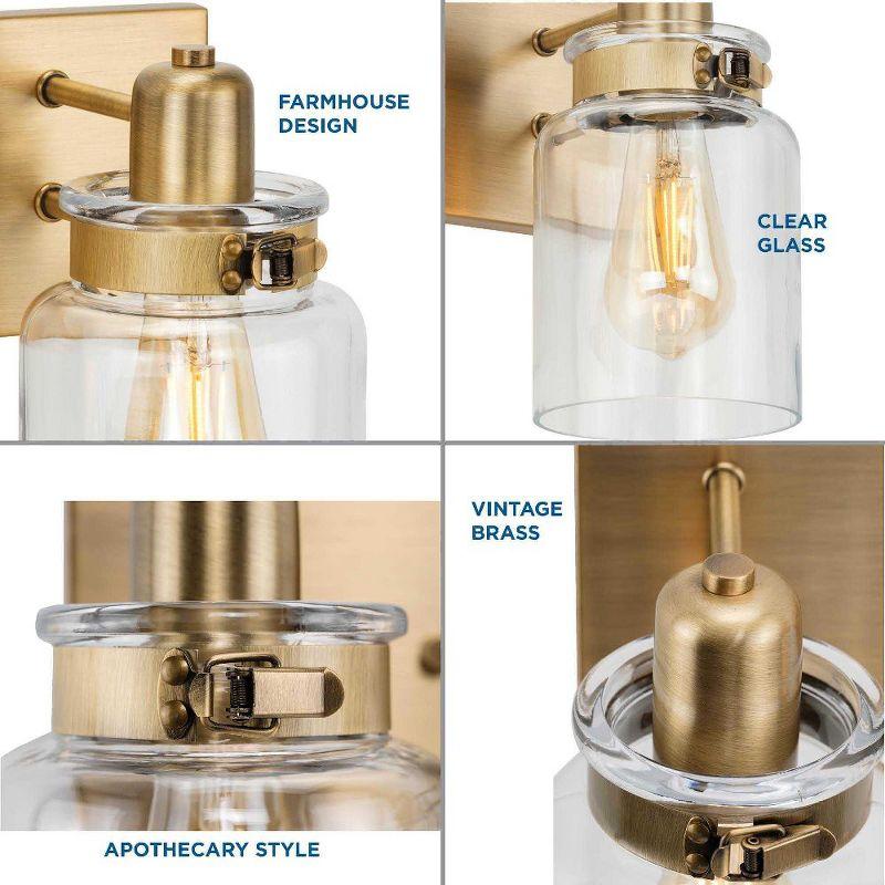 Progress Lighting Calhoun 4-Light Vintage Brass Bath Vanity