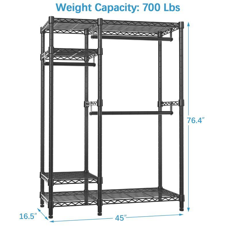 VIPEK V2 Garment Rack Metal Clothing Rack for Hanging Clothes, Free Standing Closet Wardrobe, Max Load 700LBS