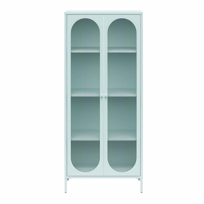 Luna 72.88'' Tall Accent Cabinet with Fluted Glass