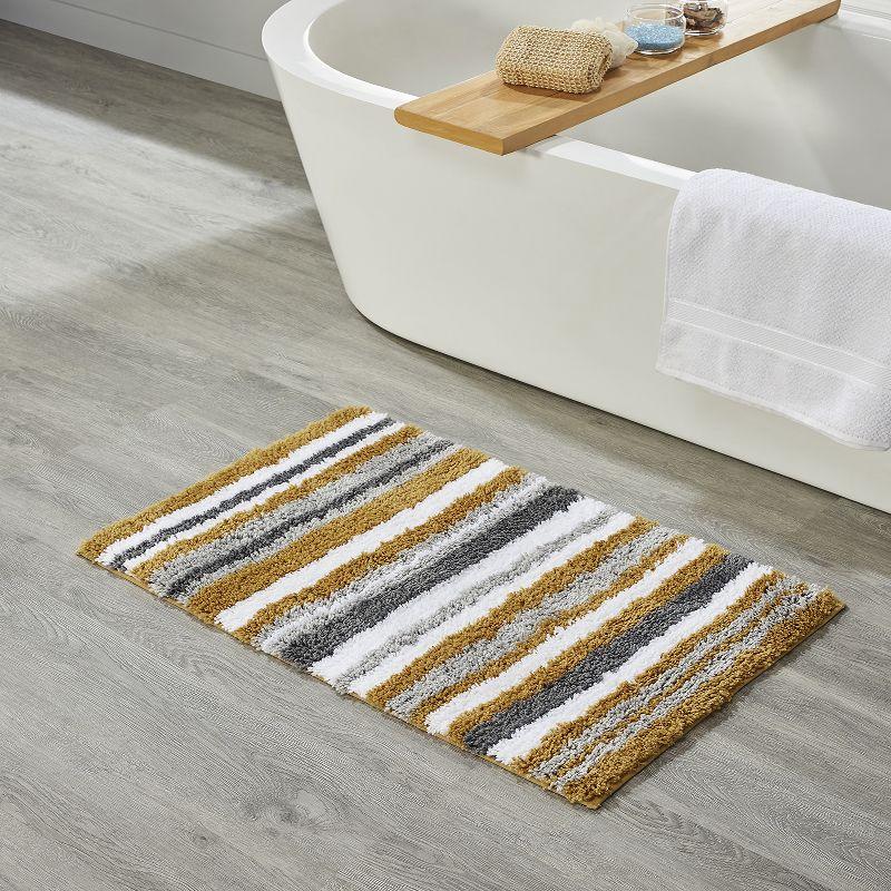 Better Trends Griffie 100% Polyester TPR Backing Tufted 2 Pc (17" x 24" | 20" x 32") Bath Rug Set -