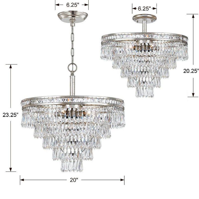 Crystorama Lighting Mercer 7 - Light Chandelier in  Olde Silver