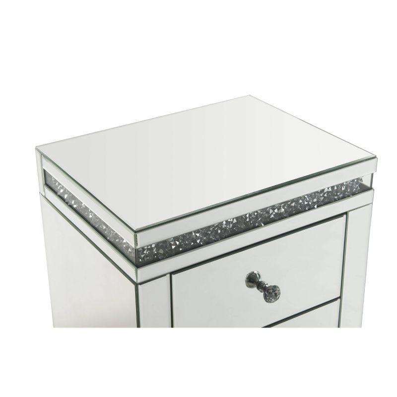 18" Noralie Accent Table Mirrored/Faux Diamonds - Acme Furniture