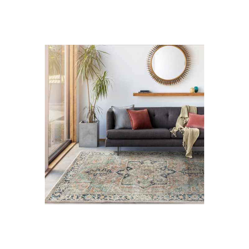 Hauteloom Rectangle Area Rug   Brick Red