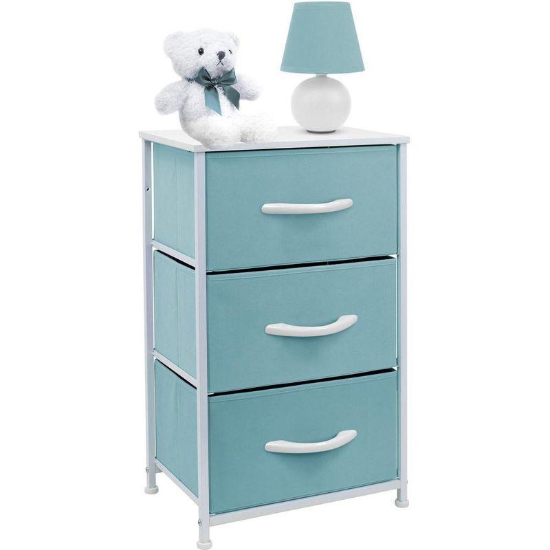 Sorbus Sorbus 3 Drawers Nightstand with Steel Frame and Wood Top