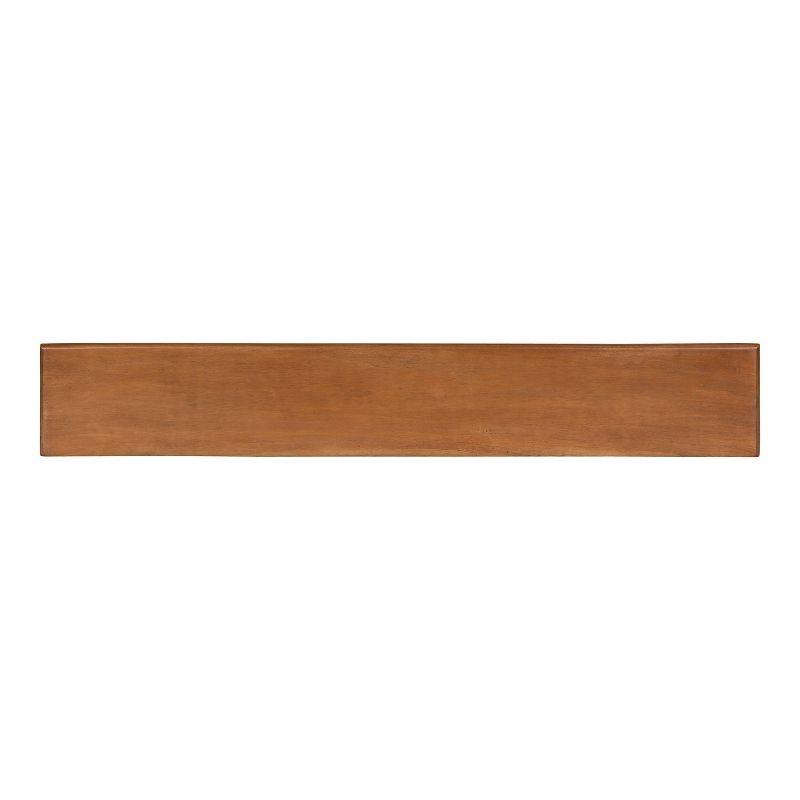 Kate & Laurel All Things Decor 36" x 5" Alta Wood Shelf with 5 Posts Walnut Brown - No Assembly, Includes Mounting Hardware