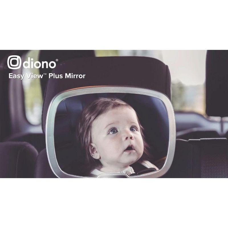 Silver LED Night Light Baby Car Safety Mirror with 360 Rotation