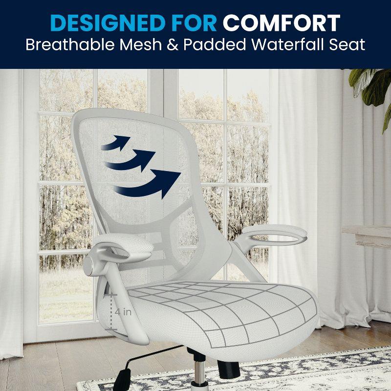 Flash Furniture Cappello High-Back Mesh Swivel Ergonomic Office Chair with Flip-Up Arms