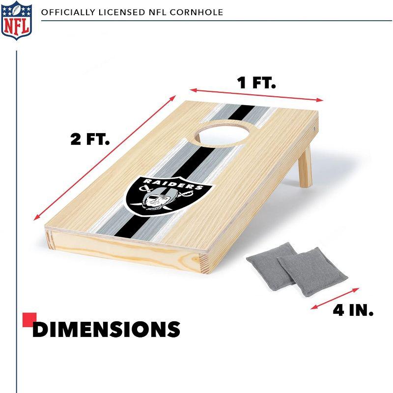 NFL Las Vegas Raiders 1'x2' Wood Cornhole Set