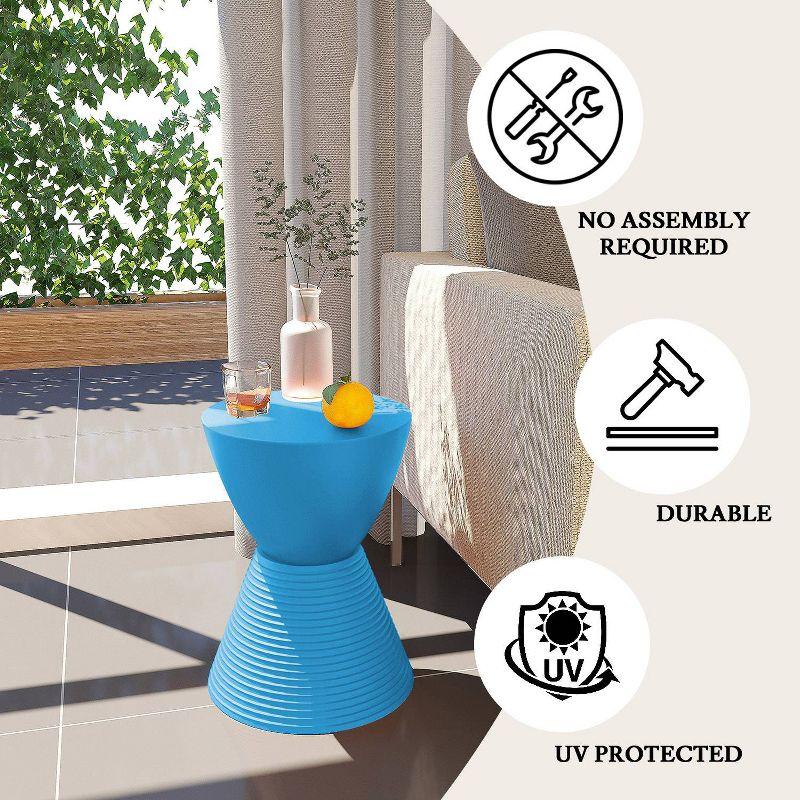 LeisureMod Boyd Modern Round Plastic Side Table