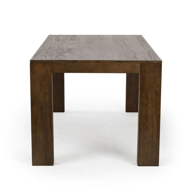 Plank+Beam 72" Modern Dining Table for 6, Solid Wood Rectangular Dining Table for Kitchen/Dining Room, Walnut Wirebrush