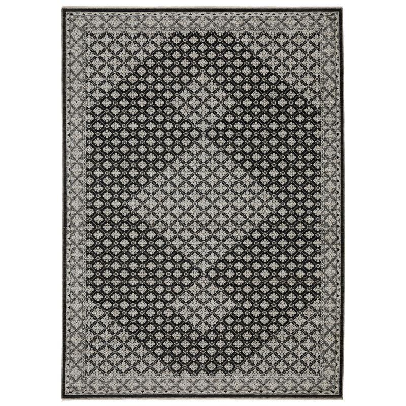 Oriental Weavers Chamberlain CH04A Black/ Grey Indoor Area Rug - 5'3" x 7'6"