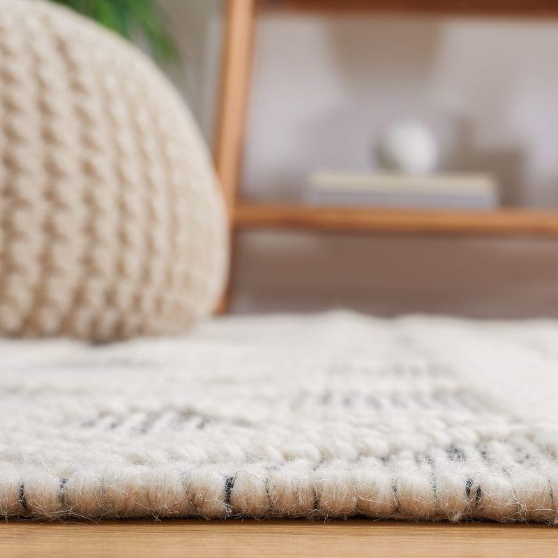 Natura NAT307 Power Loomed Area Rug - Ivory/Black - 6'x6' - Safavieh.