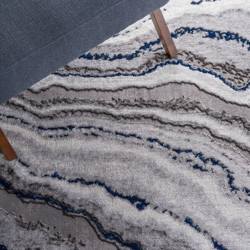 Wade Logan® Swindle Abstract Gray/Blue Area Rug
