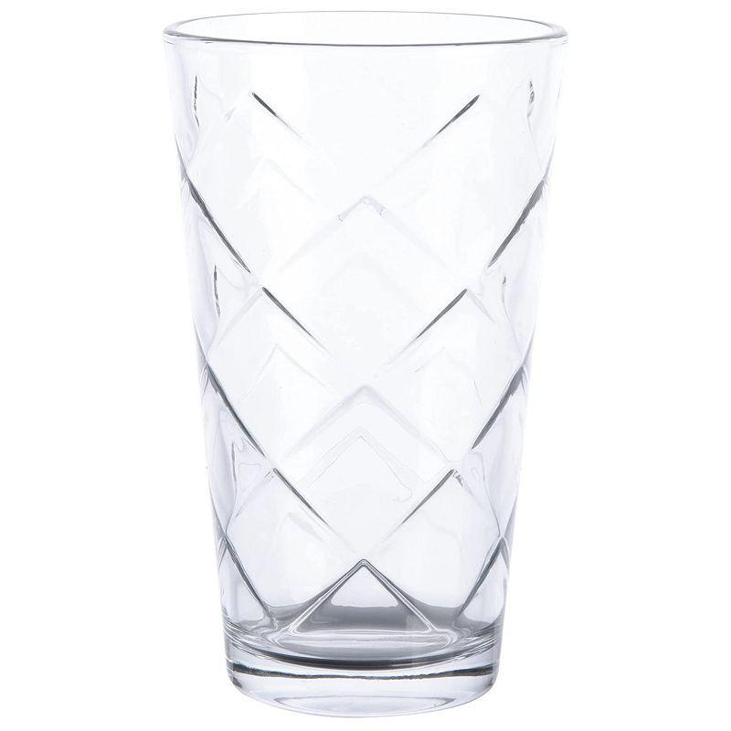 Gibson Home 16 Piece Lattice Glassware Drinkware Set