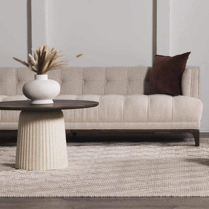 Hauteloom Rectangle Area Rug   Ivory