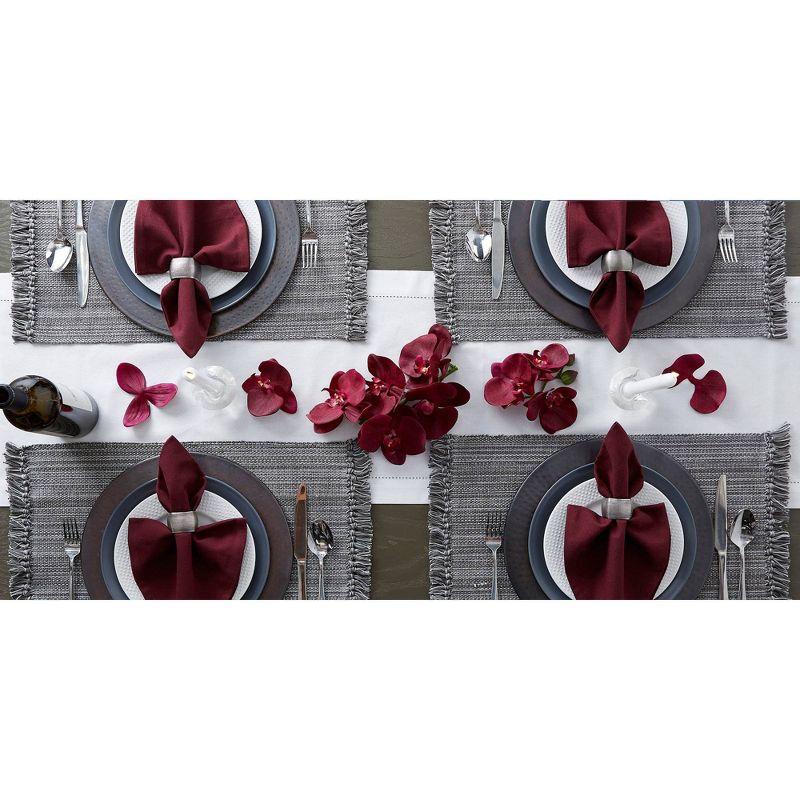 Gray Fringe Variegated Placemats (Set Of 6) - Design Imports