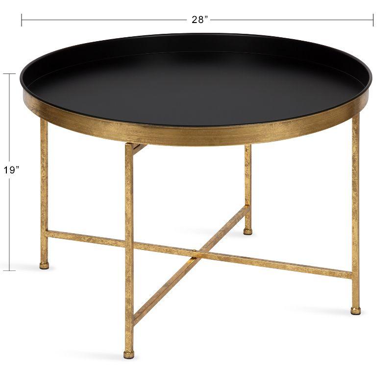 Kate and Laurel Celia Round Metal Coffee Table