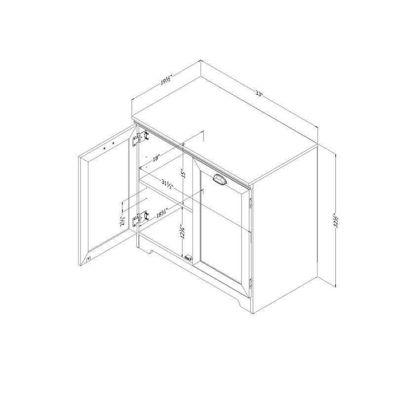 South Shore Prairie 32.5" 2-Door Accent Cabinet