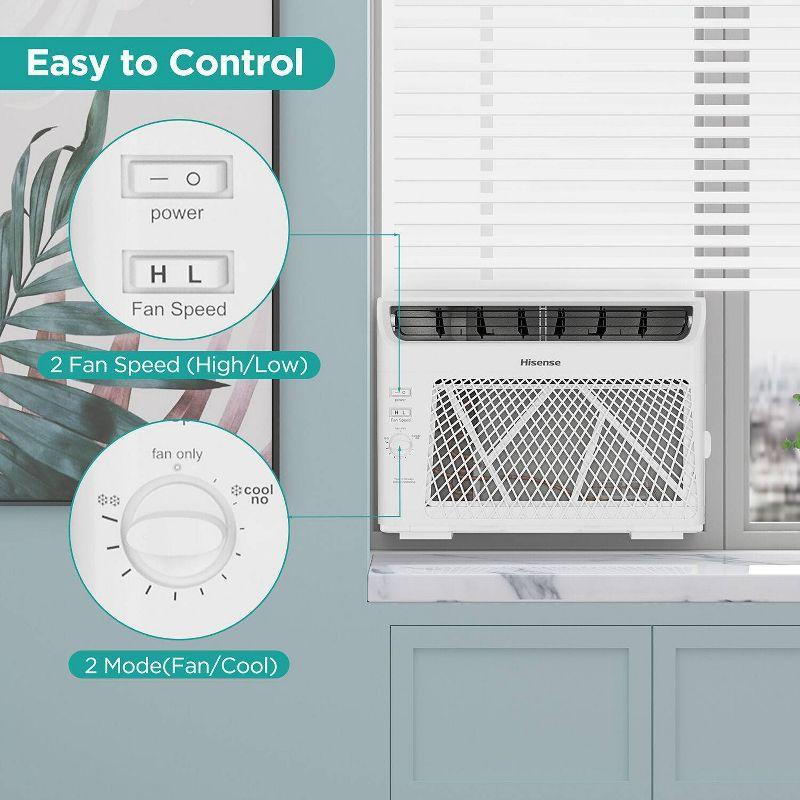 5,000 BTU Window Air Conditioner with Mechanical Rotary Controls for Rooms up to 310 sq. ft.