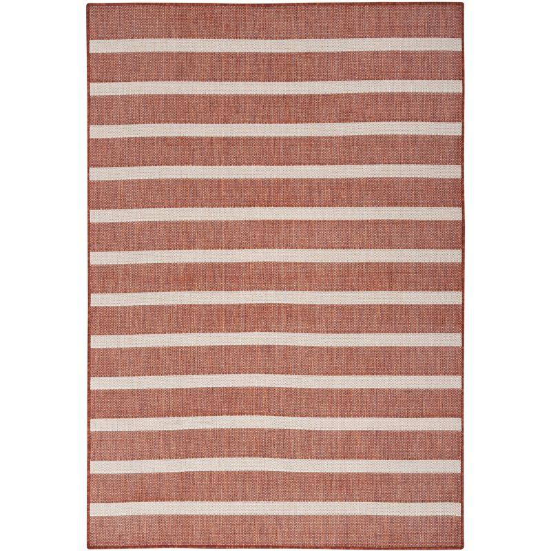 Nourison Positano Modern Stripes Flatweave Outdoor Rug